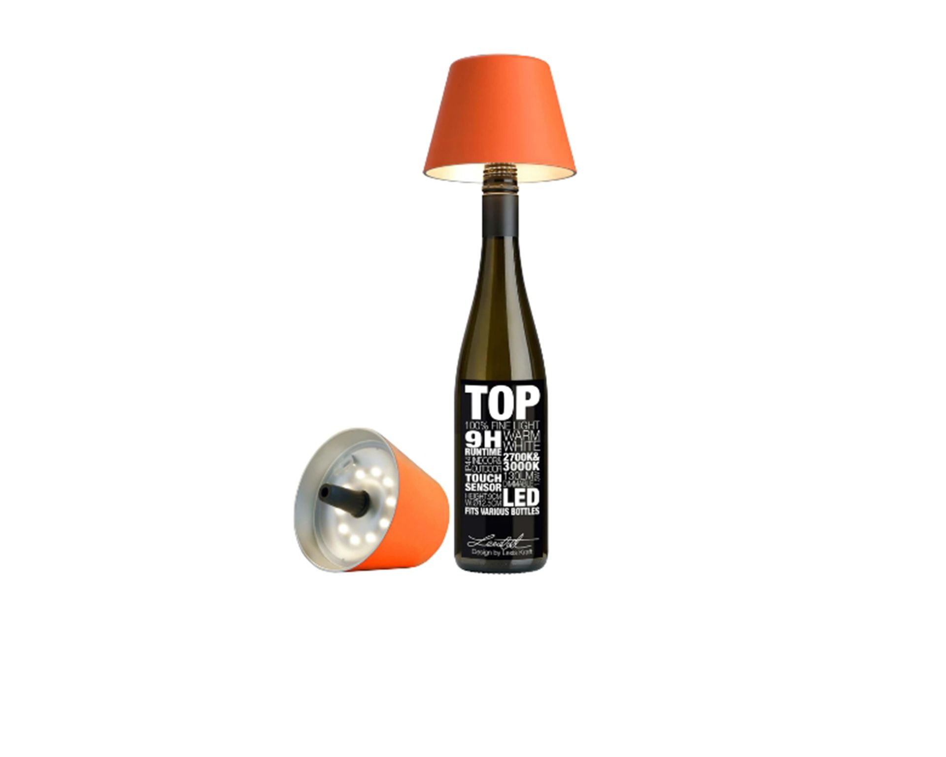 Lampada Per Bottiglie Top 20 Arancione Sompex