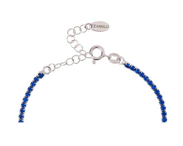Tennis Bracelet Silver With Blue Zircons Selezione Zanolli 178070 726xbr254b