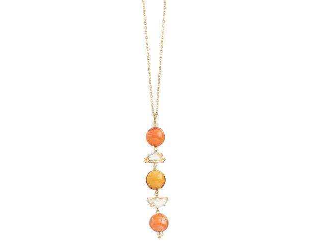 Collana ocean odissey vetro di murano corallo e cristalli