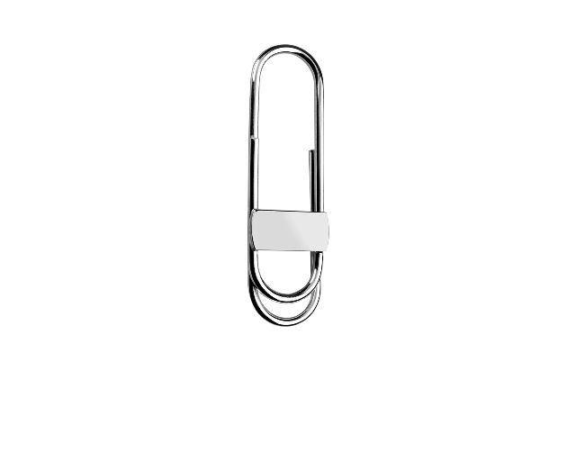 Fermasoldi Ideale Argento Con Fascia Orizzontale Selezione Zanolli 10613 2v541fs
