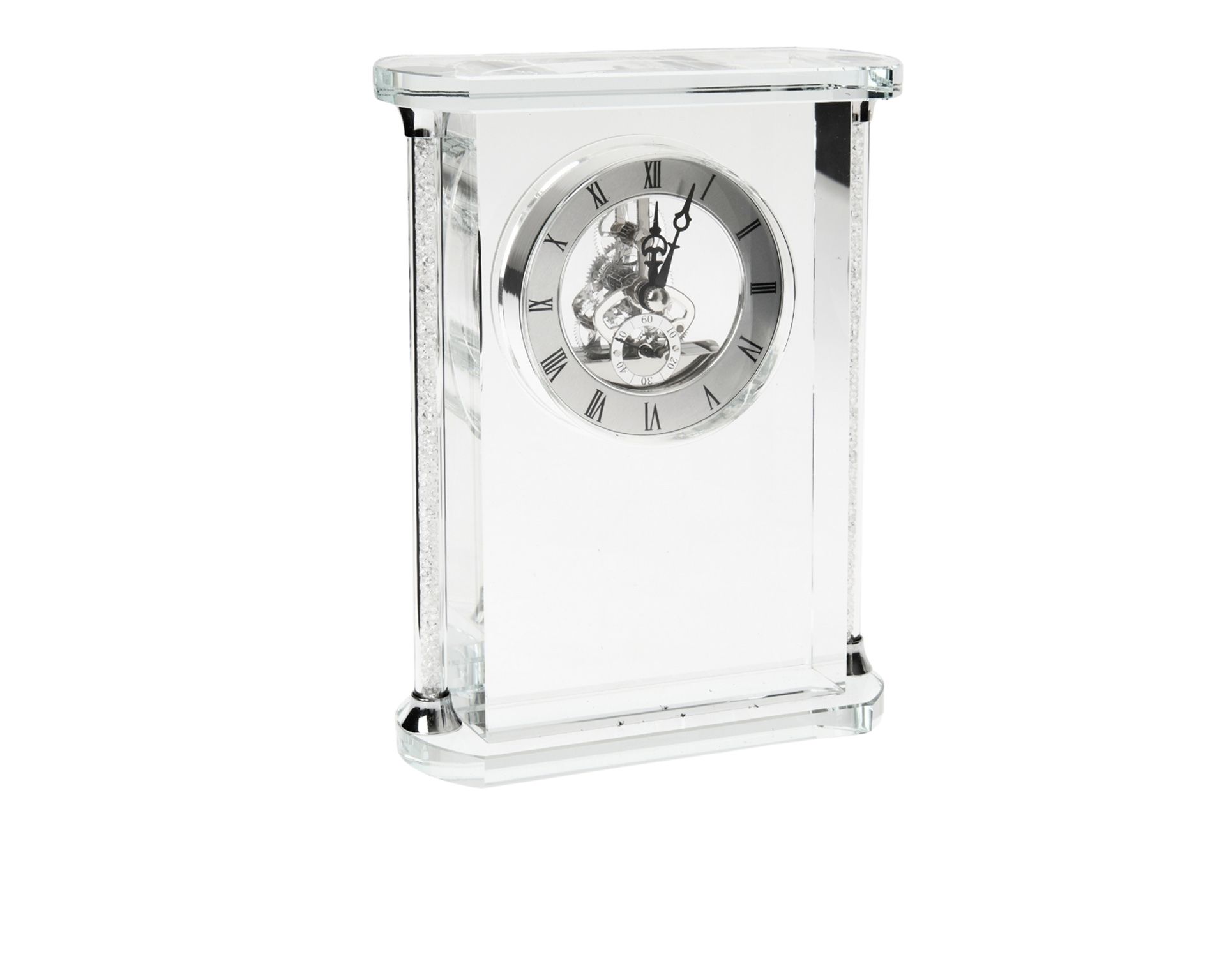 Table Clock Crystal With Visible Movement Ottaviani