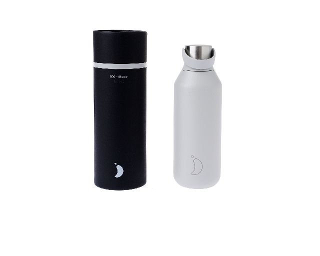 Thermal bottle steel granite gray