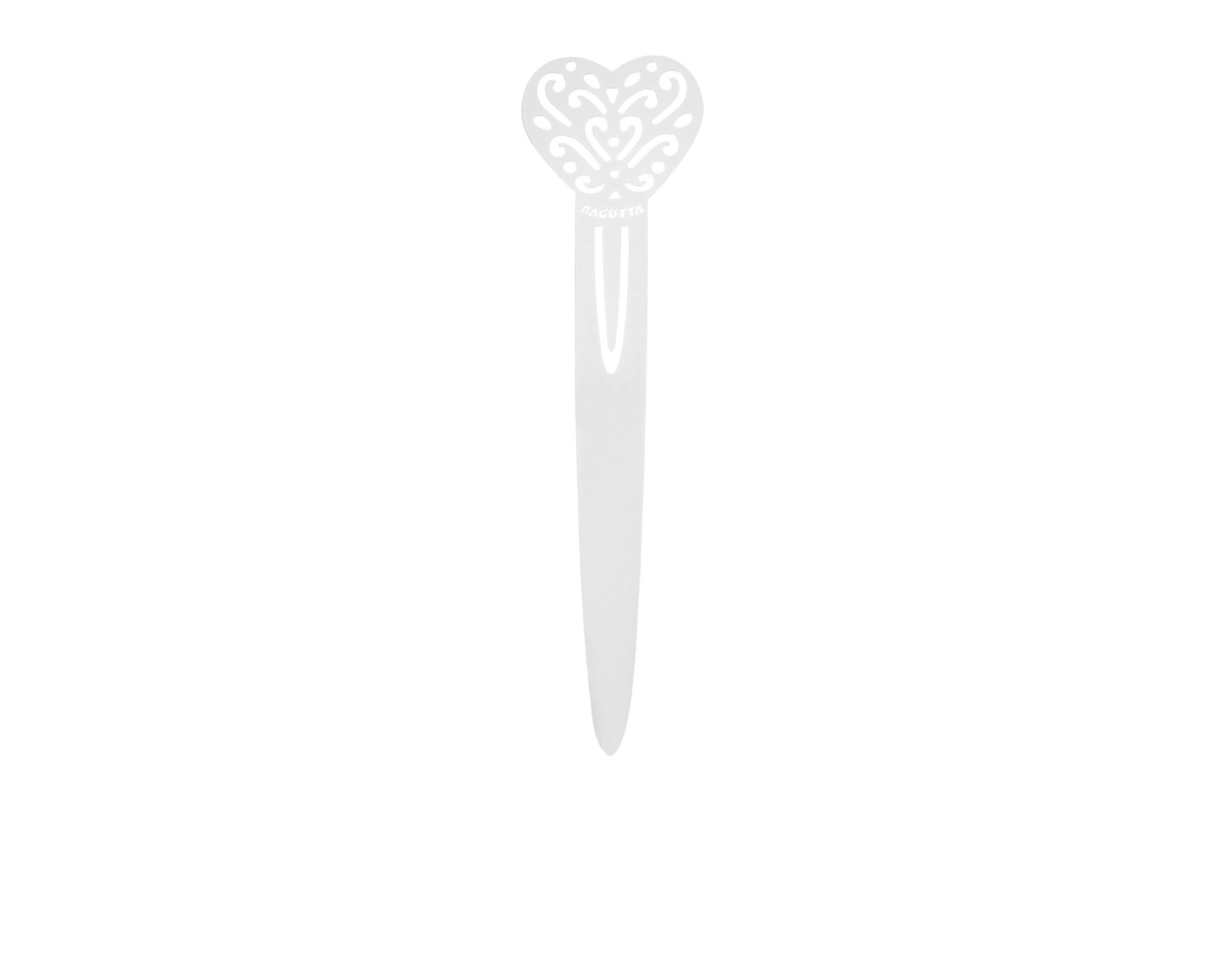 Paper Knife And Bookmark Heart Silver Plated Selezione Zanolli