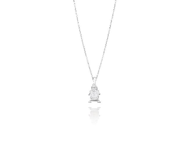 Collana la bella e la bestia argento tockings disney