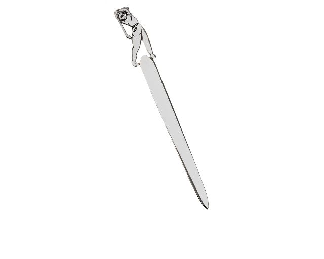 Tagliacarte argento con giocatore golf