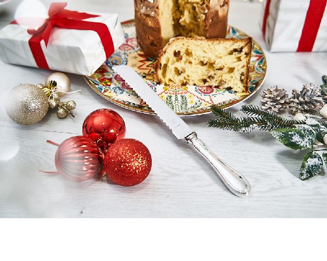 Panettone knife nickel silver in english style