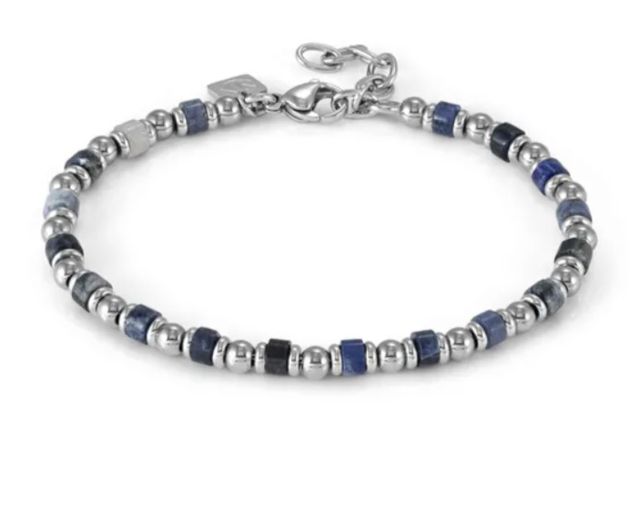 Bracelet instinctstyle sea steel sodalite