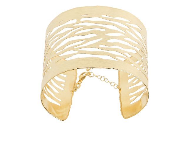 Bracciale argento dorato traforato