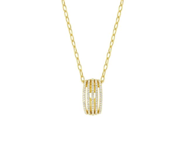 Necklace lovelight silver and white cubic zirconia pendant