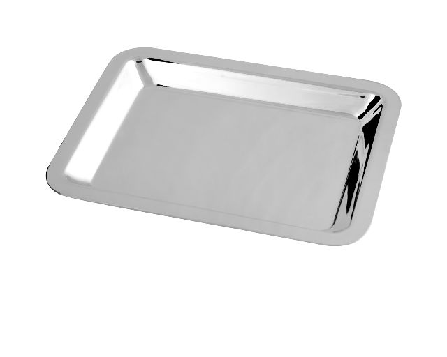 Vassoietto portapenne rettangolare silver plated