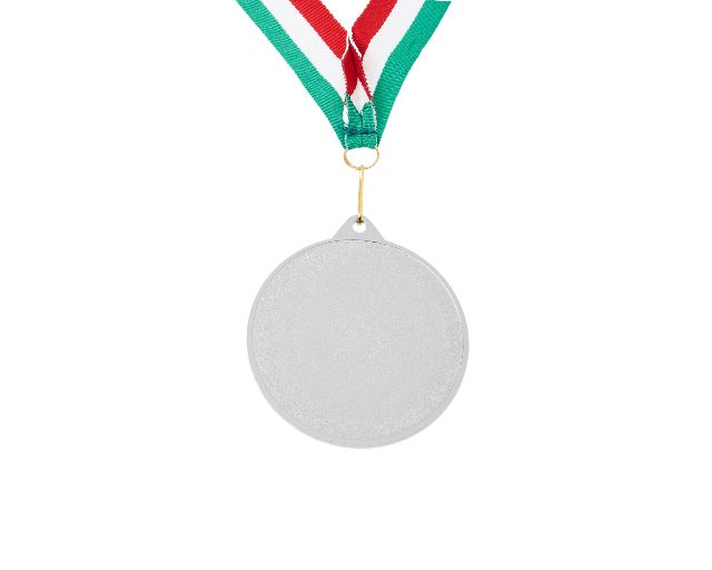 Medaglia Per Premiazioni Personalizzabile Metallo Con Finitura Argentata E Nastro Tricolore Selezione Zanolli 187970 6226060apt