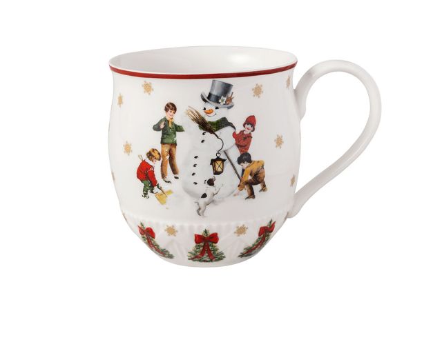 Idea regalo natale tazza con manico toy's fantasy porcellana pupazzo di neve