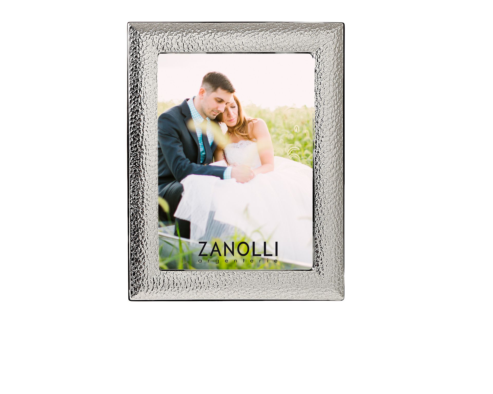Picture Frame Silver With Leather Decoration Selezione Zanolli