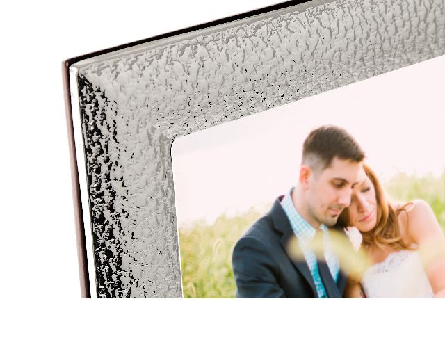 Picture Frame Silver With Leather Decoration Selezione Zanolli