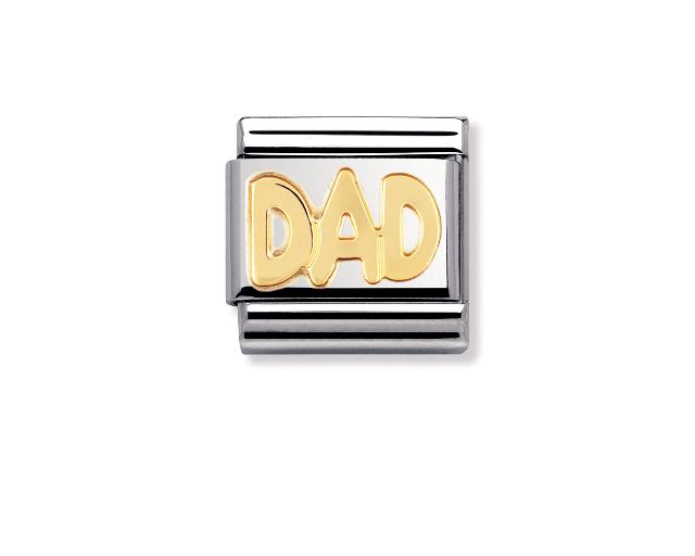 Dad composable acciaio e oro