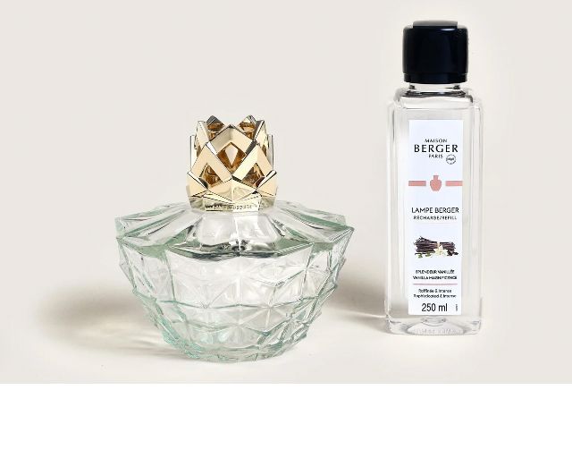 Cofanetto Lampada Catalitica Kali Trasparente Con Profumo 250 Ml Splendeur Vanille Maison Berger Paris