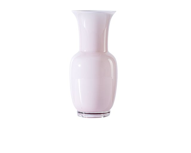 Vaso opalino vetro di murano rosa cipria