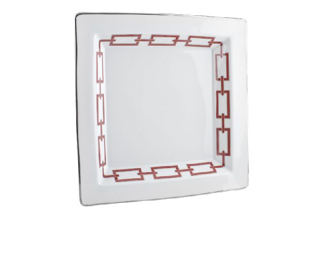 Svuotatasche Catene Scarlatto Porcellana Quadrato Richard Ginori 36612 F01702g68360245a07