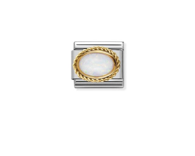 White opal composable steel and rosè gold