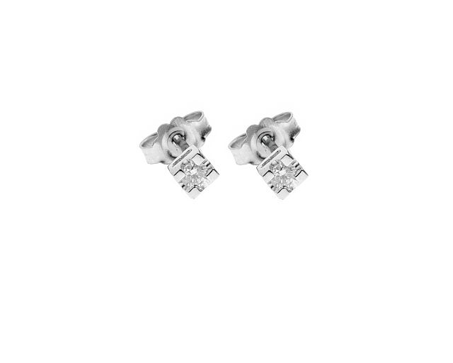 Earrings gold 750‰ with diamond