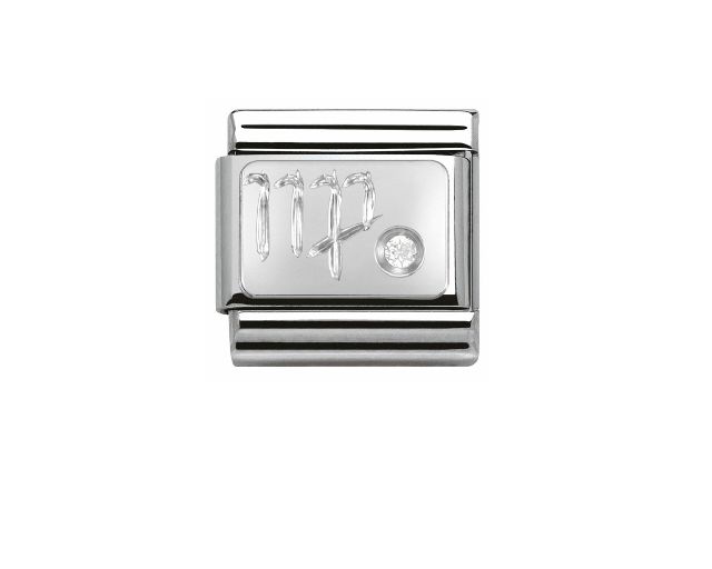 Vergine composable acciaio argento 925 e zirconi