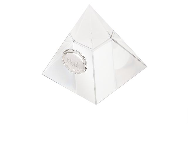 Fermacarte Piramide In Vetro Selezione Zanolli