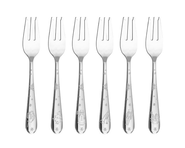 Idea regalo natale set forchette toy's delight cutlery acciaio 6 pezzi