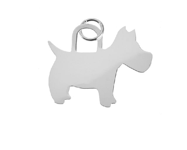 Pendant dog silver