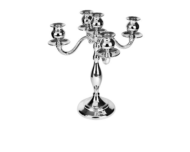 Candelabro inglese argento a cinque fiamme