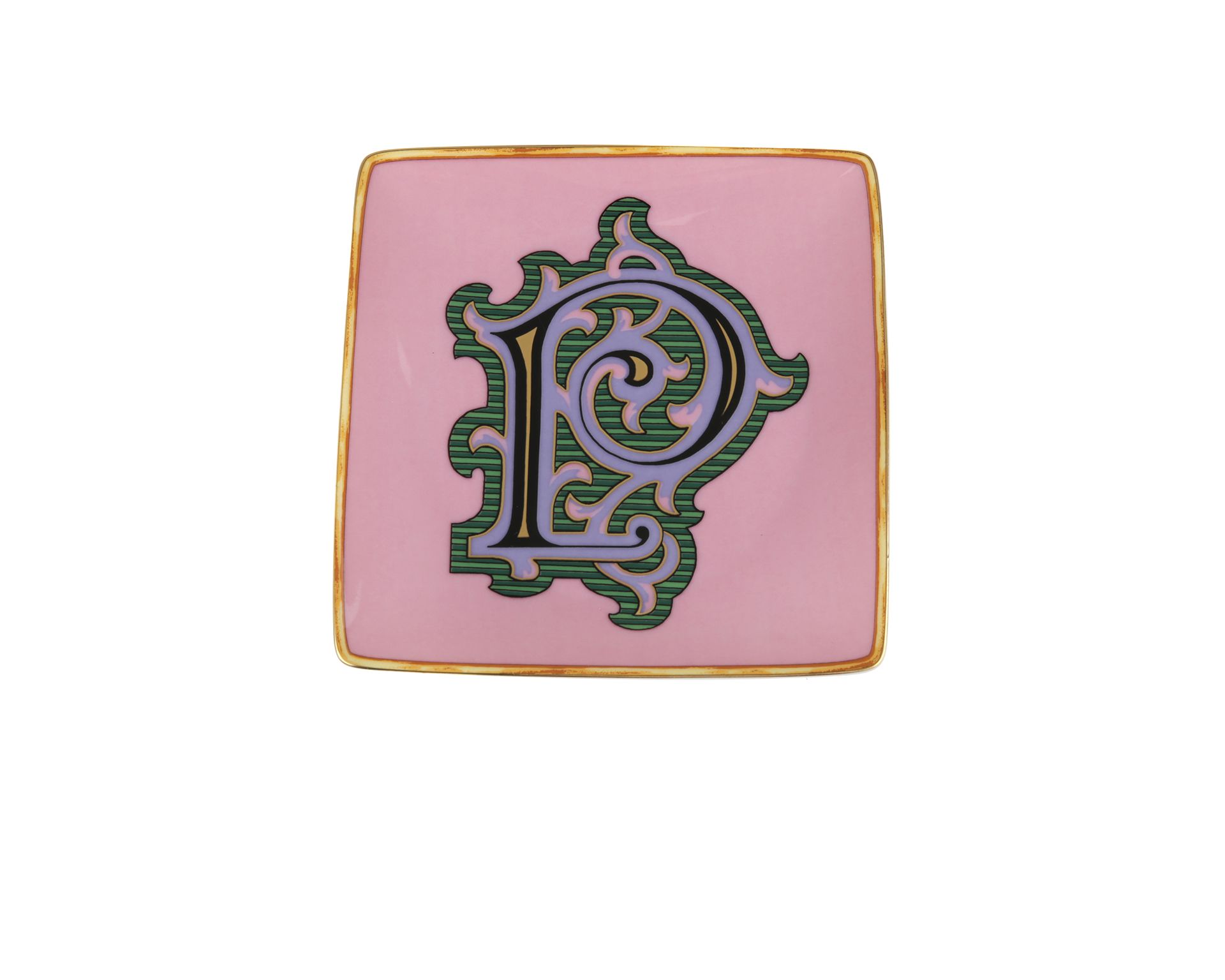 Plate Holiday Alphabet Porcelain Letter P Versace 159453 I1194040369615253