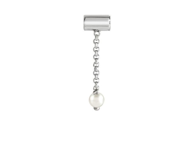 Charm seimia silver with white pearl