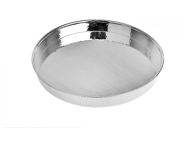 Vassoio Tondo Argento Trilaminato Con Falda Selezione Zanolli 28435 624vassf03