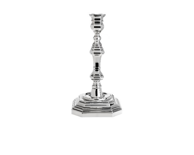 Candlestick silver with one flame in english style