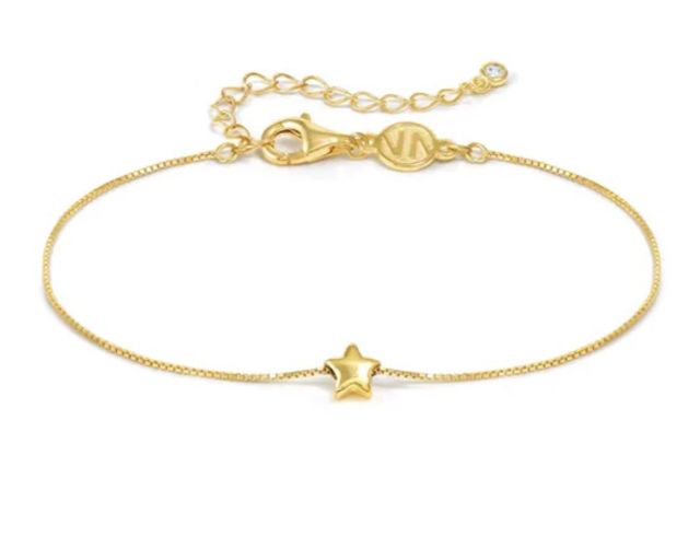 Bracciale armonica argento dorato stella