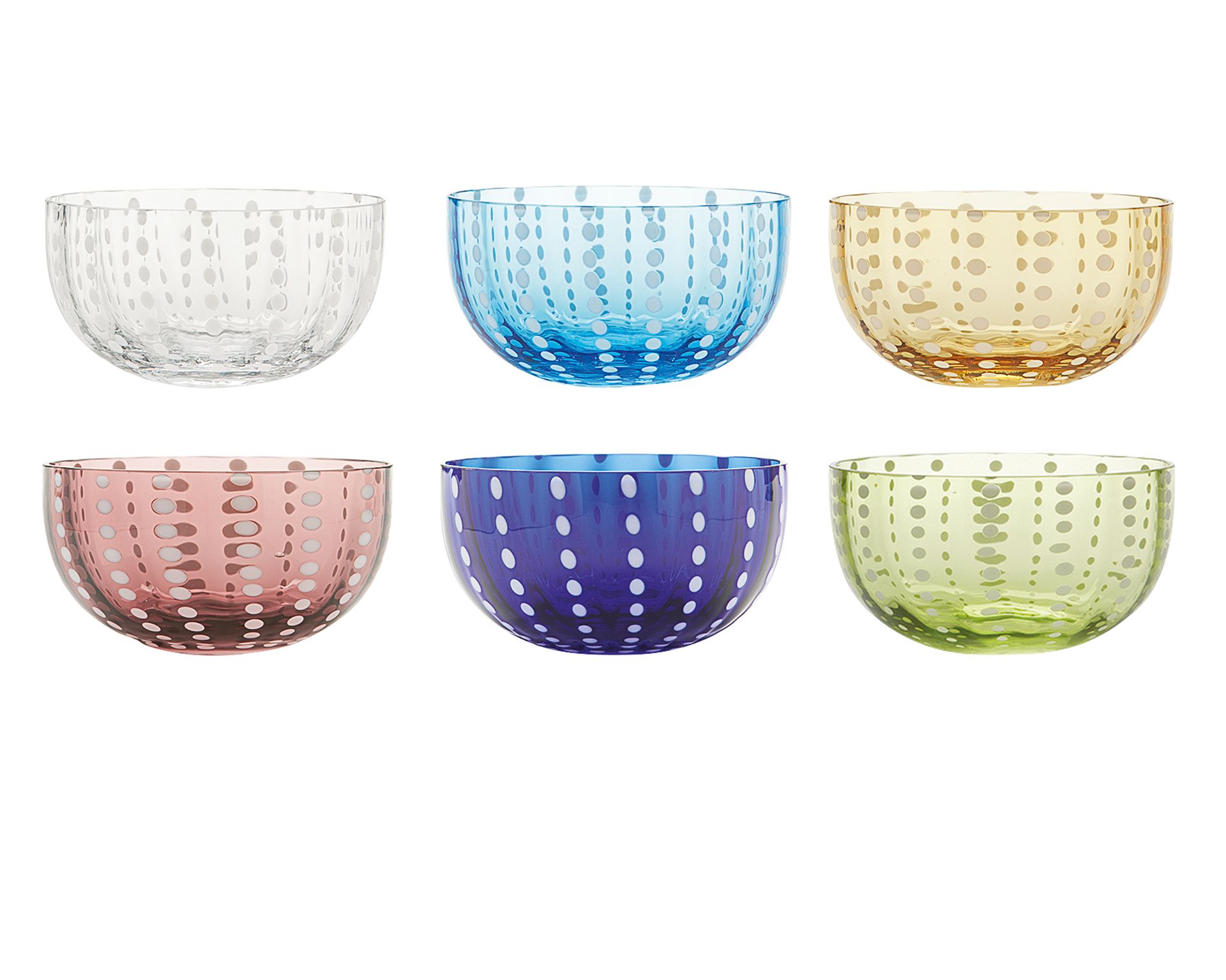 Bowl Set Perle Mix Colors 6 Pieces Zafferano 186767 978pr00899
