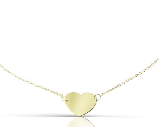 Collana oro 9 kt con cuore