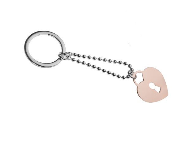 Portachiavi cuore argento
