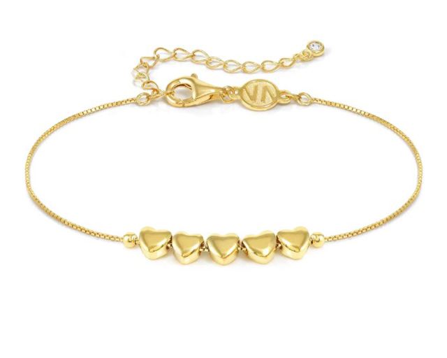 Bracciale armonica argento dorato stelle