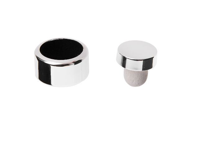 Set Vino Argento Trilaminato 3 Pezzi Portabottiglia Tappo E Salvagoccia Selezione Zanolli 172358 624w6022