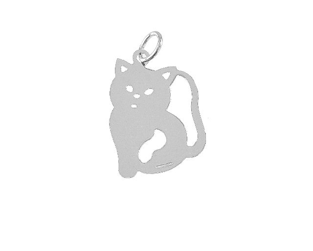 Pendant cat silver