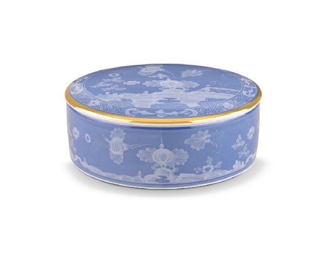 Scatola oriente italiano pervinca porcellana