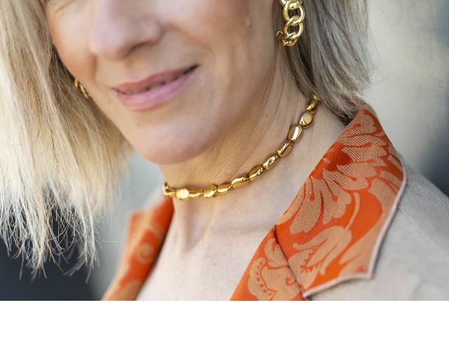 Collana Boule Argento Dorato Unoaerre 180644 9266435yhw3783