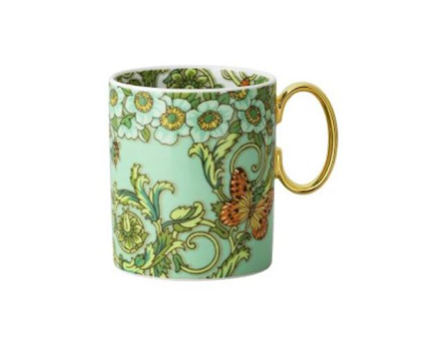 Mug with handle le jardin anniversary porcelain green