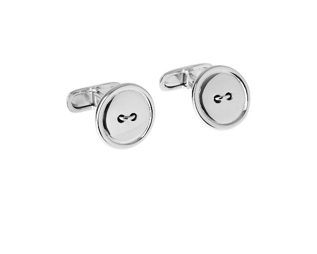Cufflinks button silver