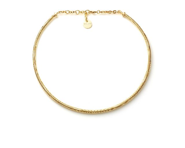Collana rigida classica in bronzo dorato