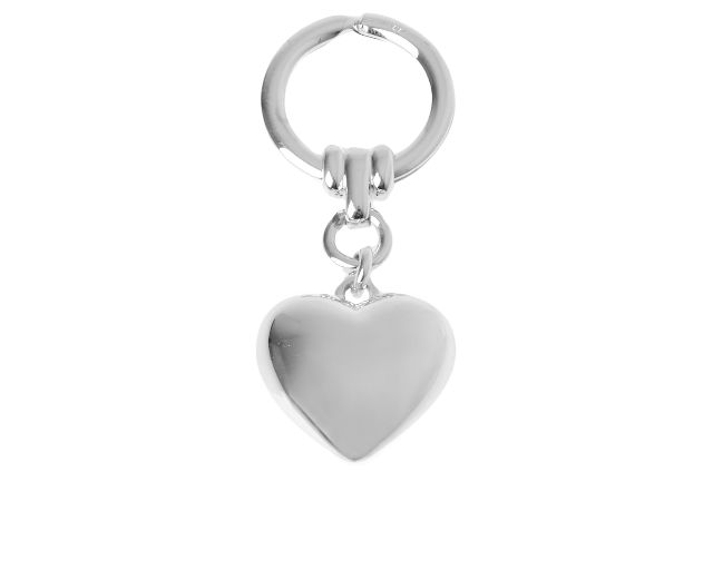 Keyring heart silver