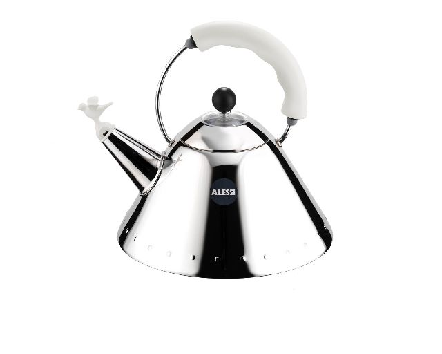 Bollitore 9093 acciaio con manico bianco