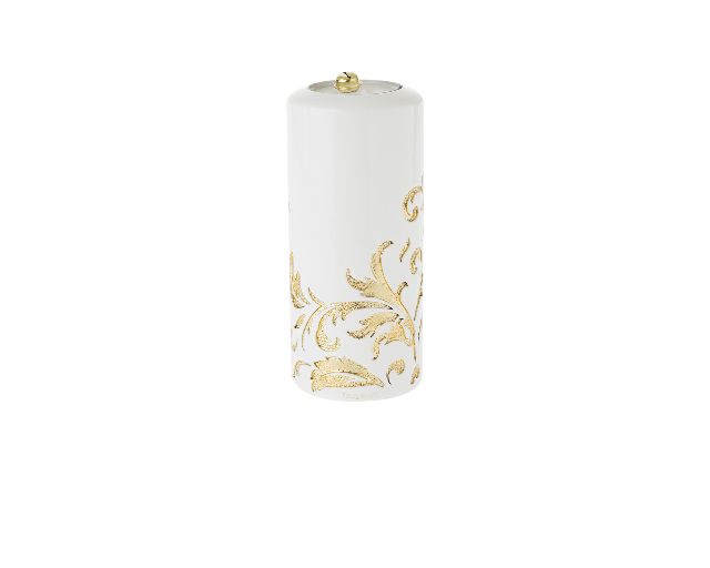 Candle holder arabesque white