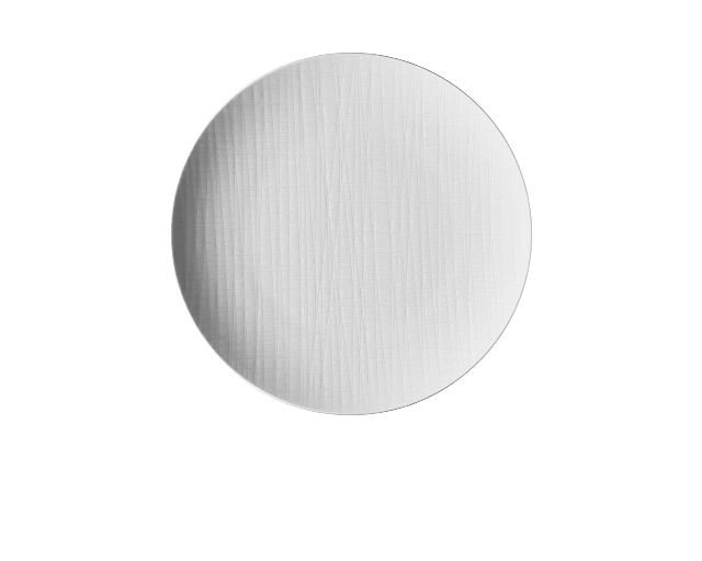Piatto piano mesh porcellana bianco