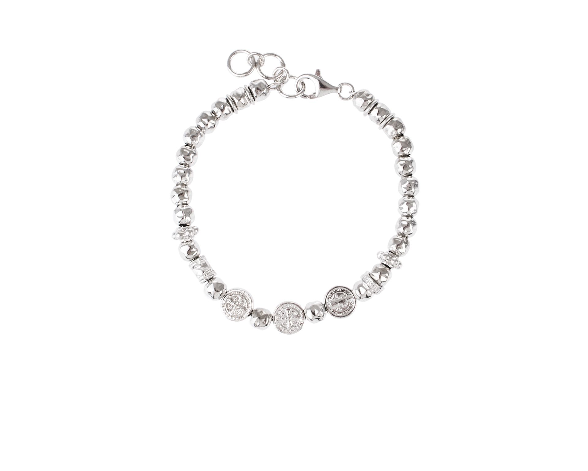 Bracelet My Saint Silver With Three Charms Maria Cristina Sterling 166080 889g3798
